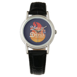 Fiery William Shakespeare Hell is Empty Horloge