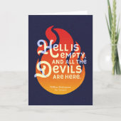 Fiery William Shakespeare Hell is Empty Kaart (Voorkant)
