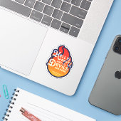 Fiery William Shakespeare Hell is Empty Sticker (Laptop met iPhone)