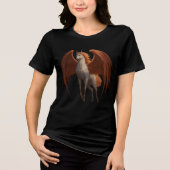 Fiery-Winged Unicorn Pegasus Hybrid Tri-Blend Shirt (Voorkant)