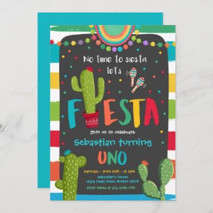 Fiesta 1e verjaardag Mexicaanse Cactus Party Kaart