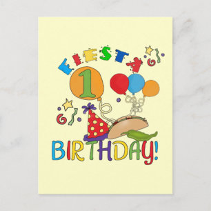 Fiesta 1st Birthday Tshirts en Gifts Briefkaart
