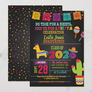 Fiesta 2026 Afstudeer Uitnodiging - Zwart