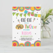 Fiesta 2e anniversaire Invitation Taco fête du Two (Debout devant)