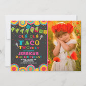 Fiesta 2e anniversaire Invitation Taco fête du Two (Devant)