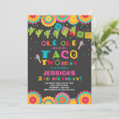 Fiesta 2e anniversaire Invitation Taco fête du Two (Debout devant)
