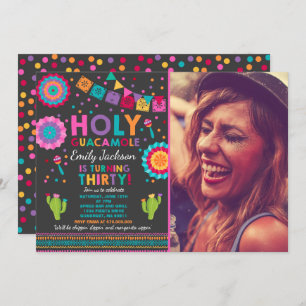 Fiesta 30th Birthday Uitnodiging Heilige Guacamole