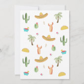 Fiesta 3e verjaardag Drie-esta uitnodiging (Achterkant)