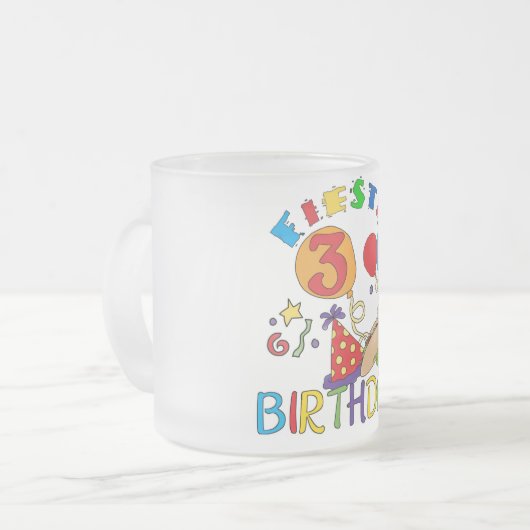 Fiesta 3e verjaardag T-shirts en geschenken Matglas Koffiemok (Voorkant links)