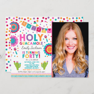 Fiesta 40th Birthday Uitnodiging Heilige Guacamole