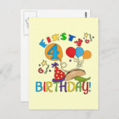 Fiesta 4e verjaardag T-shirts en geschenken Briefkaart (Voorkant / Achterkant)