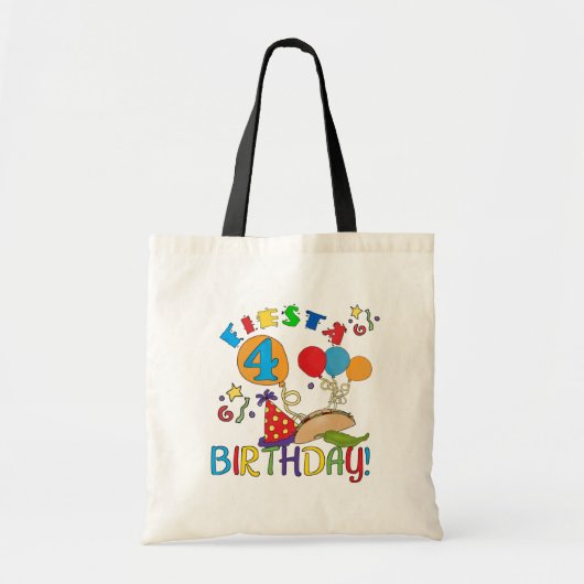 Fiesta 4e verjaardag T-shirts en geschenken Tote Bag (Voorkant)