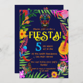 "Fiesta!" 5 mei uitnodiging (Voorkant / Achterkant)
