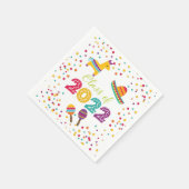 Fiesta Afstuderen Napkin - Sombrero (wit) Servet (Hoek)