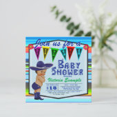 Fiesta Baby Douche Uitnodigingen (Staand voorkant)