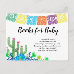 Fiesta Baby Muchacho Baby shower Books for Baby Uitnodiging Briefkaart