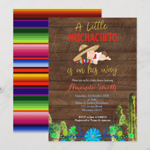 Fiesta Baby Muchacho Uitnodiging voor Baby shower