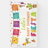 Fiesta Baby shower Banner - Witte achtergrond (Verticaal)