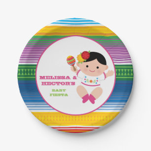 Fiesta Baby shower Borden, Mexicaanse Partij Papieren Bordje