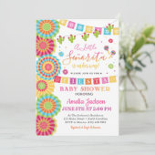 Fiesta Baby Shower Invitation Girl Fiesta Shower (Debout devant)