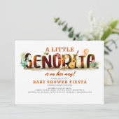 Fiesta Baby shower Invitation Mexican Fun Kaart (Staand voorkant)