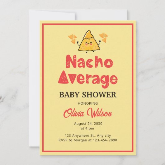 Fiesta Baby shower Invitation Nacho Gemiddelde Sho Kaart (Voorkant)