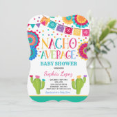 Fiesta Baby shower Invitation Nacho Gemiddelde Sho Kaart (Staand voorkant)