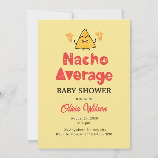 Fiesta Baby shower Invitation Nacho Gemiddelde Sho Kaart (Voorkant)