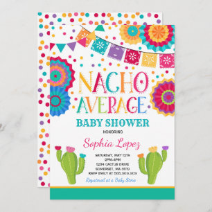 Fiesta Baby shower Invitation Nacho Gemiddelde Sho Kaart