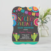 Fiesta Baby shower Invitation Nacho Gemiddelde Sho Kaart (Staand voorkant)