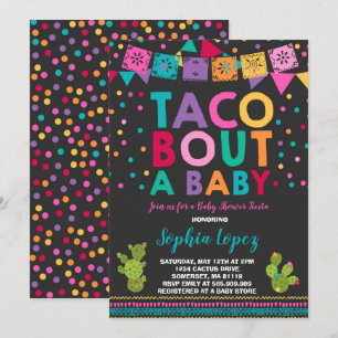 Fiesta Baby shower Invitation Taco Bout A Baby Kaart