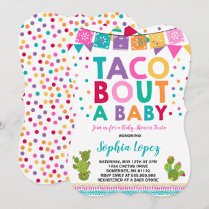 Fiesta Baby shower Invitation Taco Bout A Baby Kaart