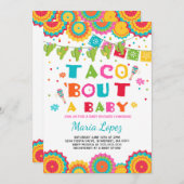 Fiesta Baby shower Invitation Taco Bout A Baby Kaart (Voorkant / Achterkant)