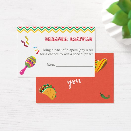 Fiesta Baby shower mexicain Raffle de couche (Bureau)