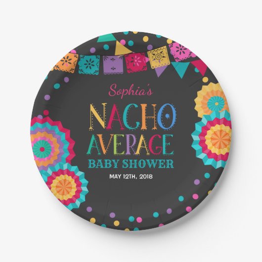 Fiesta Baby shower Paper Bord Nacho Gemiddelde Par (Voorkant)