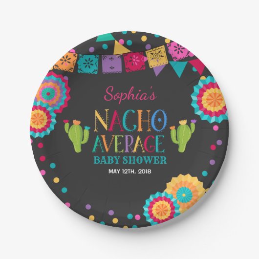 Fiesta Baby shower Paper Bord Nacho Gemiddelde Par (Voorkant)