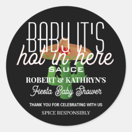 Fiesta Baby shower Specialized Hot Sauce Classic Ronde Sticker