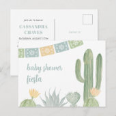 Fiesta Baby shower Uitnodiging Briefkaart (Voorkant / Achterkant)