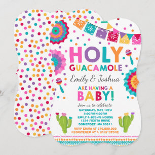 Fiesta Baby shower Uitnodiging Heilige Guacamole