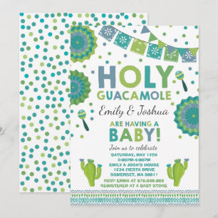 Fiesta Baby shower Uitnodiging Holy Guacamole Part