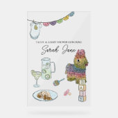 Fiesta Baby shower Welkom Acryl Bord (Voorkant)