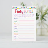 Fiesta Baby Word Scramble Jeu Carte colorée (Debout devant)