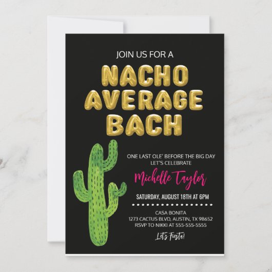 Fiesta Bachelorette Invitation Kaart (Voorkant)