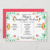 Fiesta Bachelorette Party Uitnodiging, Kaart (Voorkant / Achterkant)