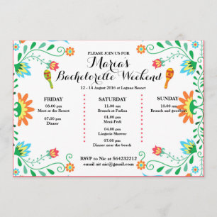 Fiesta Bachelorette Party Uitnodiging, Kaart