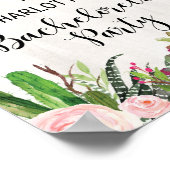 Fiesta Bachelorette Party Welkom Poster Cactus (Hoek)