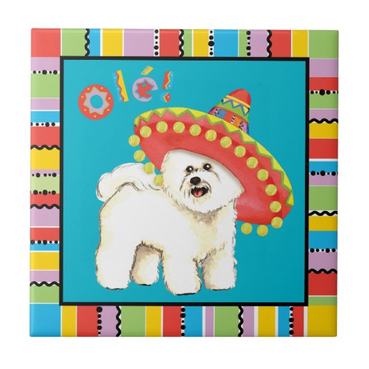 Fiesta Bichon Tegeltje (Voorkant)