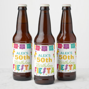 Fiesta Bierlabel Wit - Naam/Jaar aanpassen Bier Etiket
