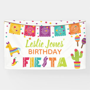 Fiesta Birthday Banner - Witte achtergrond