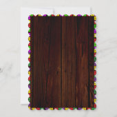 Fiesta Birthday Invitation Chalkboard Mexican Kaart (Achterkant)